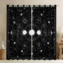 Castle Fairy Starry Sky Curtains Pack of 2 (42x84 Each) for Boys Girls,Psychedelic Astrology Curtains Blackout,Universe Galaxy Bedroom Curtains,Luxury Bedroom Decor