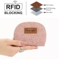 thumbnail image 6 of Wrangler Floral Tooling Small Keychain Wallet for Women RFID Blocking Credit Card Holder and Coin Purse, Dark Pink, 6 of 7
