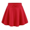 thumbnail image 2 of HUANBAI Girls Casual Summer Skirt With Bow Solid Color Athletic Tennis Skirt For Tweens And Teens Comfortable Stretchy Waistband Playwear Girls Dress Sweet 11-12 Years, 2 of 5