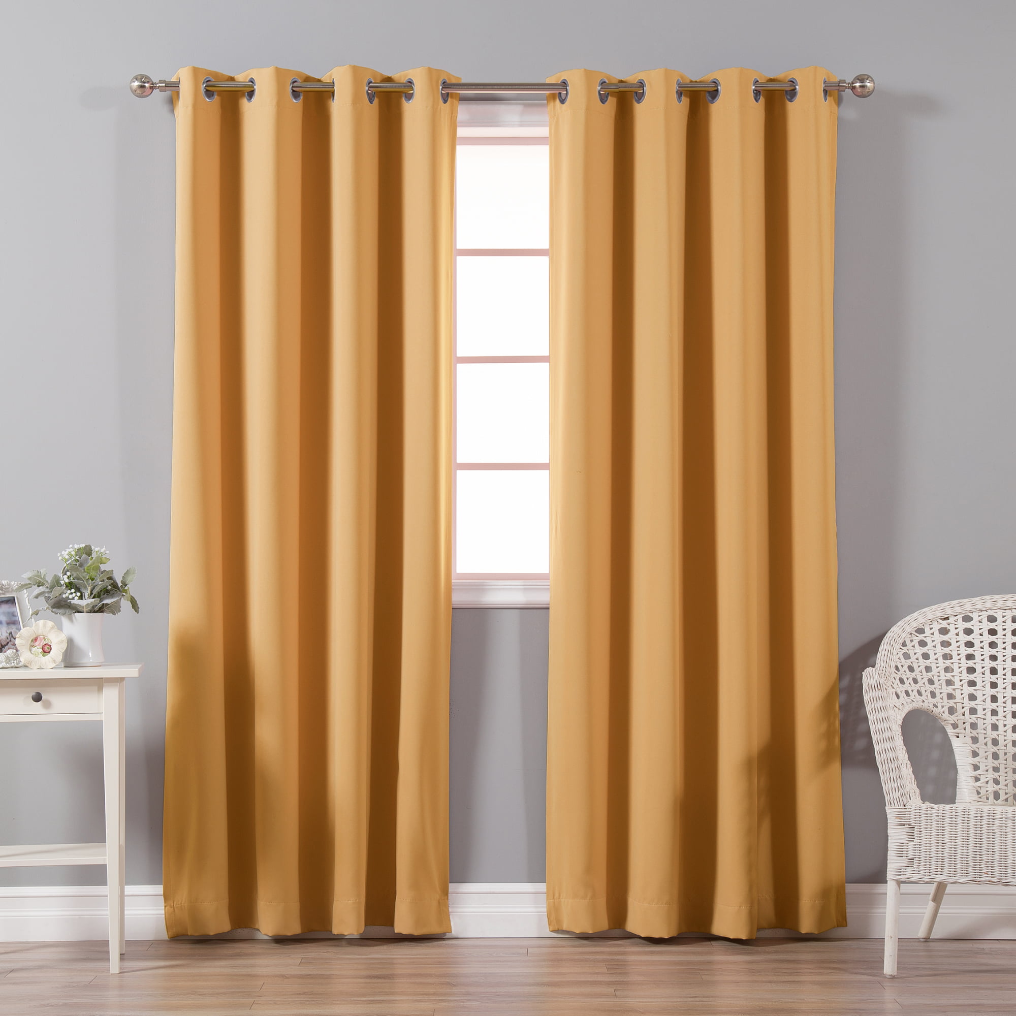Quality Home Basic Thermal Blackout Curtains - Stainless Steel Nickel