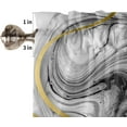 thumbnail image 5 of Window Curtains Valances, Marble Texture Line Black Gold White Rod Pocket Cafe Valance Short Curtains for Kitchen, Bedroom, Living Room, 1 Panel, 54X18, 5 of 5