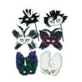 thumbnail image 2 of Beistle Ultima Assorted Venetian Masquerade Ball Carnival Feather Mask Costume Accessory, 2 of 2