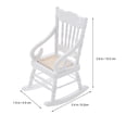 thumbnail image 2 of BEADCEST 3Pack Miniature Furniture Rocking Chair Wooden for Home and Christmas Decorations, 2 of 8