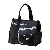 Back to School Savings! ESULOMP Insulated Lunch Bag for Women/Men, Leakproof Cooler Food Lunch Containers Reusable High Capacity Lunch Tote Bags for Work, School, Camping, Travel, Picnic (Black)