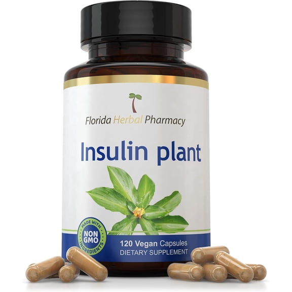 Florida Herbal Pharmacy, Insulin Plant Costus Igneus Leaf Extract Supplement Capsules 10:1 (120 Capsules), 4 Months Supply
