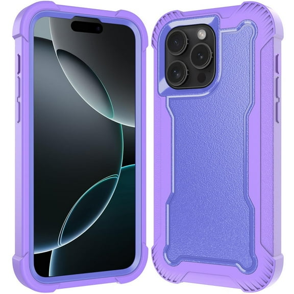 Military Grade TUFF Extreme Hybrid Armor Case for iPhone 16 Pro Max - Purple