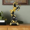 thumbnail image 4 of deevoka Horse Figurine Art Crafts Decorative Statue for Office Fireplace Living Room Black, 4 of 8
