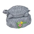thumbnail image 3 of Escondedor de llaves para exteriores, roca falsa con adorno de tortuga, caja de almacenamiento de figuras de animales, Gris, 3 of 9