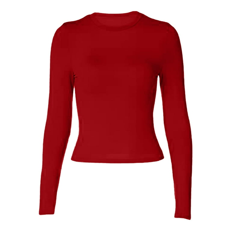 Round Neck Long Sleeve Irregular T-Shirt Round Neck Long Sleeve Irregular T-Shirt