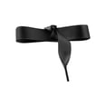 thumbnail image 4 of INSPIRE CHIC 1 Pair Colorful Ribbon Satin Silky Flat Wide Shoelaces Shoestrings for Sneakers Black 100cm/39.37", 4 of 4