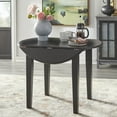 thumbnail image 2 of TMS Chadwick 40” Round Solid Wood Drop Leaf Dining Table, Black, 2 of 5