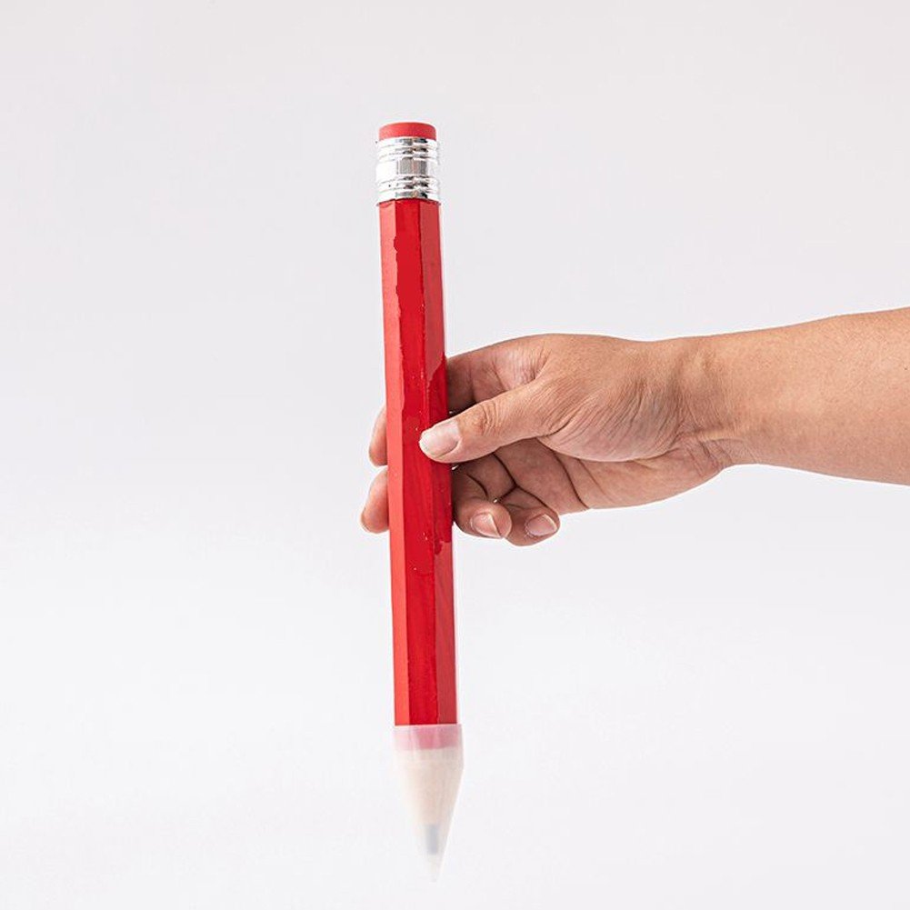 Hzzsbu 5 Pcs Wooden Jumbo Pencils, Novelty Big Pencil with Eraser Huge Giant Pencil Large Pencil for s Home Preers