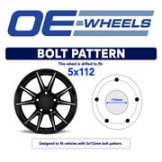 Single(1) OE Wheels MB09 18x8.5 Gloss Silver Machined Rim 5x112 35ET