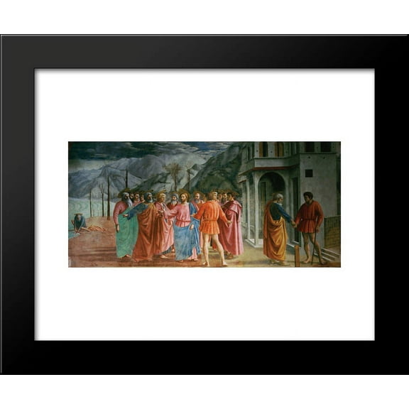 The Tribute Money 20x24 Framed Art Print by Masaccio, Tommaso