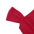 thumbnail image 4 of Gibobby Vestido sexy para mujer Vestido de mujer con temperamento elegante, cintura retro, hombros inclinados, vestido oscilante(Rojo,CH), 4 of 5