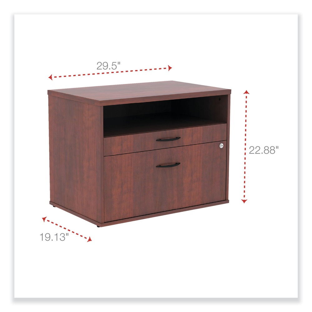 Alera 2 Drawers Lateral Lockable Filing Cabinet, Cherry - image 3 of 8