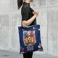 thumbnail image 4 of Patriotic Cocker Spaniel Celebrates 4th of July All Over Print 3D Canvas Tote Bag Cockers Dog Lover Gifts Reusable Handbag - 02009, 4 of 5