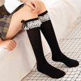 thumbnail image 3 of TZYDMN Women's Knee High Lace Ruffle Socks with Bow, 3 of 4