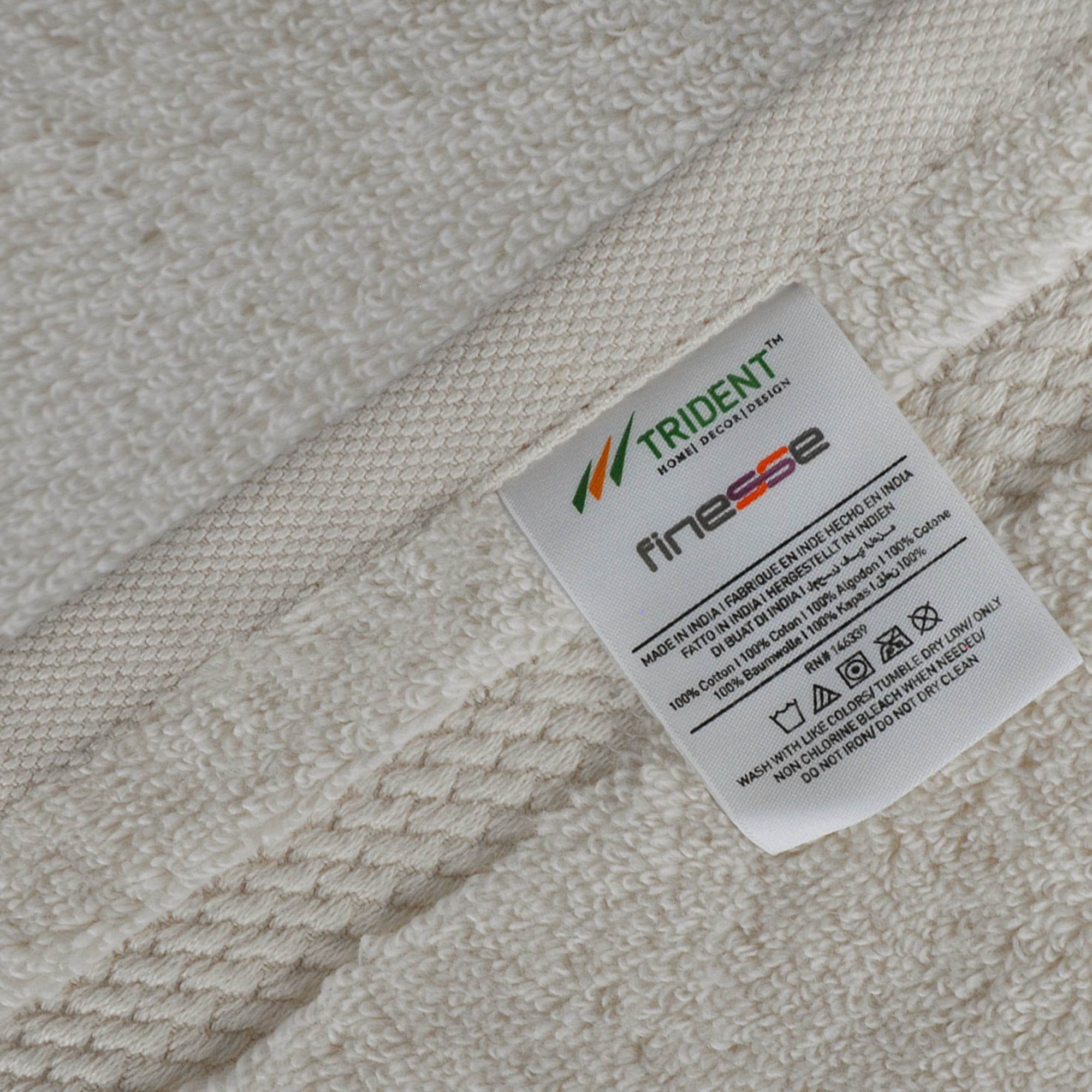 Trident Finesse Modern, 6 Pieces, Extra Absorbent Bath Towel Set, Linen Off-white