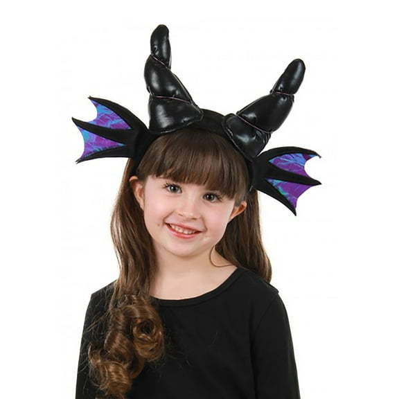 Black Dragon Horns Plush Headband