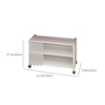 thumbnail image 3 of Dsseng Deals Compact Wheeled ABS Stainless Steel Shoe Rack with Multi-Layer Storage  Movable Curtain Cabinet for Entryway  Closet & Small Spaces - Versatile Shoe Organizer for Home & Dorm, 3 of 6