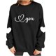thumbnail image 4 of Xuyuer Valentines Sweatshirts for Women Heart Print Graphic Valentine Sweatshirts Casual Tops, 4 of 9