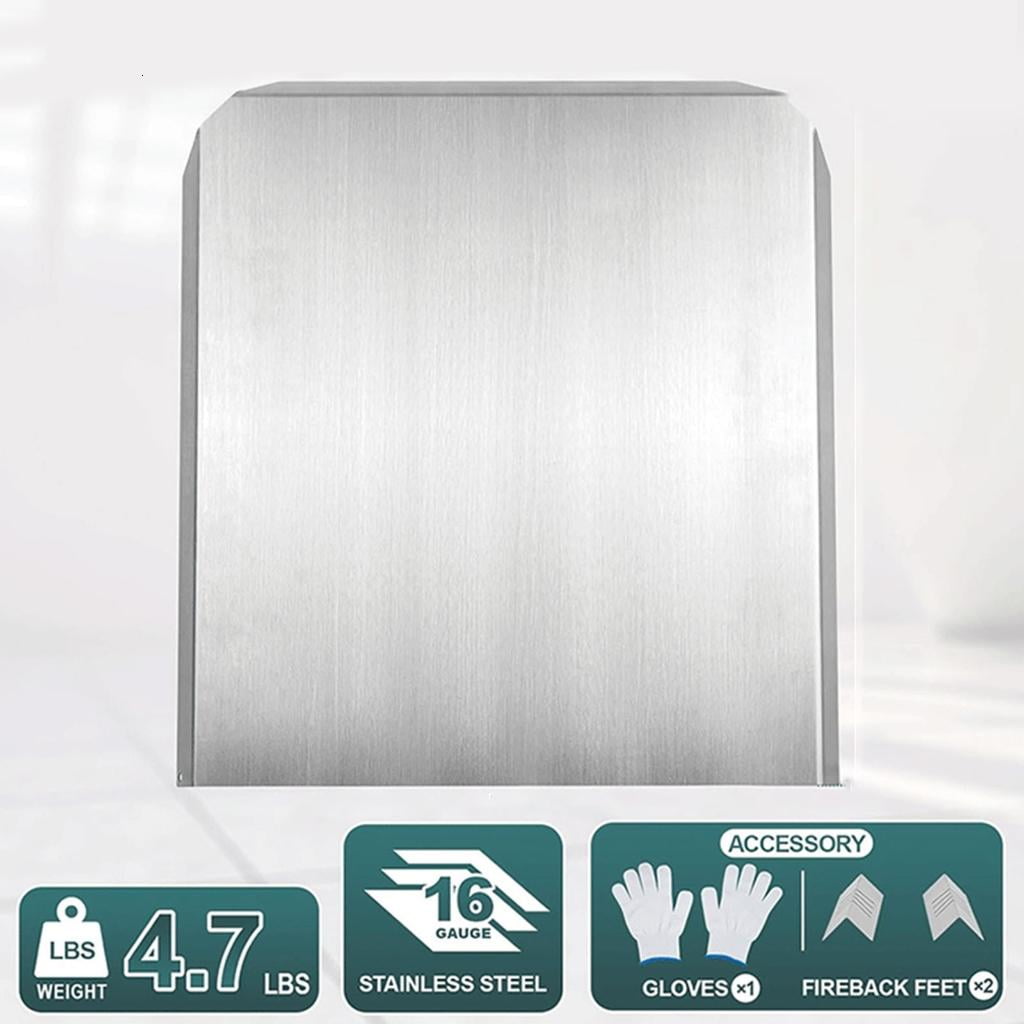 Giaone Heat Deflection Fireplaces Back Panel Adjustable Support Brackets Included
