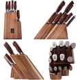 thumbnail image 2 of TUO 17 PCS Kitchen Knives Set - Kitchen Block Set with Steak Knife - German X50CrMov15 Steel Blade - Full Tang Pakkawood Handle - Gift Box Included - Fiery Series, 2 of 6