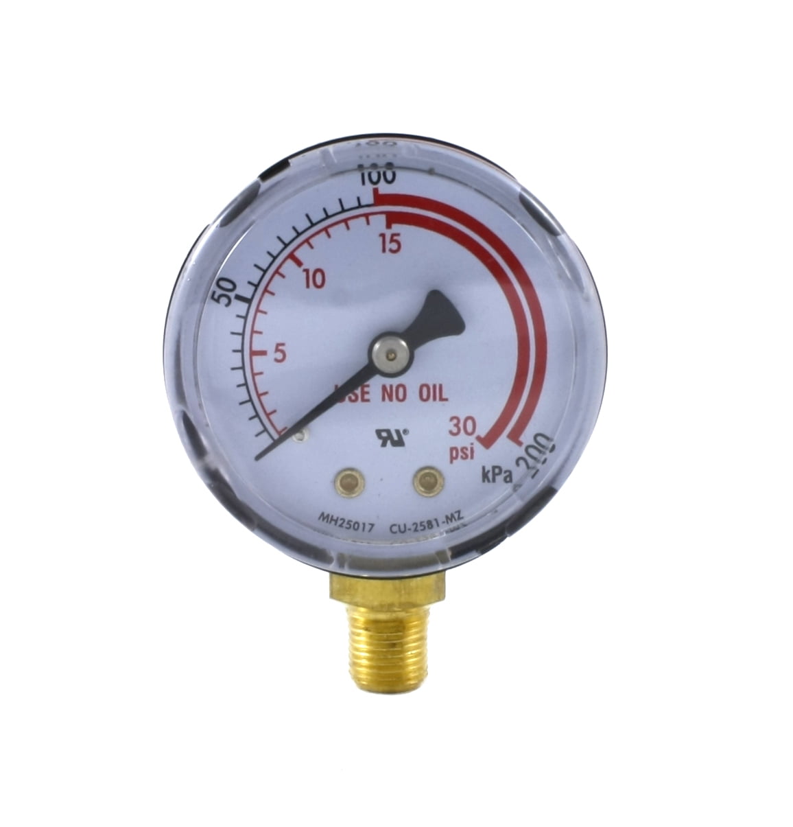 1/8" NPT Thread Low Pressure Gauge for Propane Regulator 0-30 psi 2 inches 