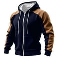 thumbnail image 2 of Stamzod 2025 Fashion Fleece Pullover Women Men Hoodies Unisex Thick Warm Oversized Hoodie with Pocket Winter Hooded Sweatshirts for Couple Navy B M, 2 of 7