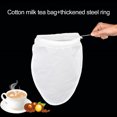 thumbnail image 1 of Paokuoon Milk Tea Filter Bag Reusable Filter Set 1 Set Ultra Fine Mesh Steel Ring Long Handle Cheesecloth Tea Nut Soy Milk Coffee Juice Filter, 1 of 6