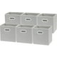thumbnail image 1 of Cubos de almacenamiento simples para el hogar, plegables, 28 cm, color gris, paquete de 6, 1 of 8