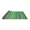 thumbnail image 2 of Ahgly Company Indoor Round Abstract Turquoise Blue Modern Area Rugs, 5' Round, 2 of 4