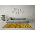 thumbnail image 3 of Ahgly Company Machine Washable Indoor Round Persian Yellow Traditional Area Rugs, 7' Round, 3 of 4