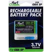 Mart Cobra Gameboy Advance SP Battery Pack (Rechargeable) with Screwdriver - Gameboy SP Battery Replacement Lithium-ion Batteries - Compatible with GBA SP Battery (3.7V 900mAh)