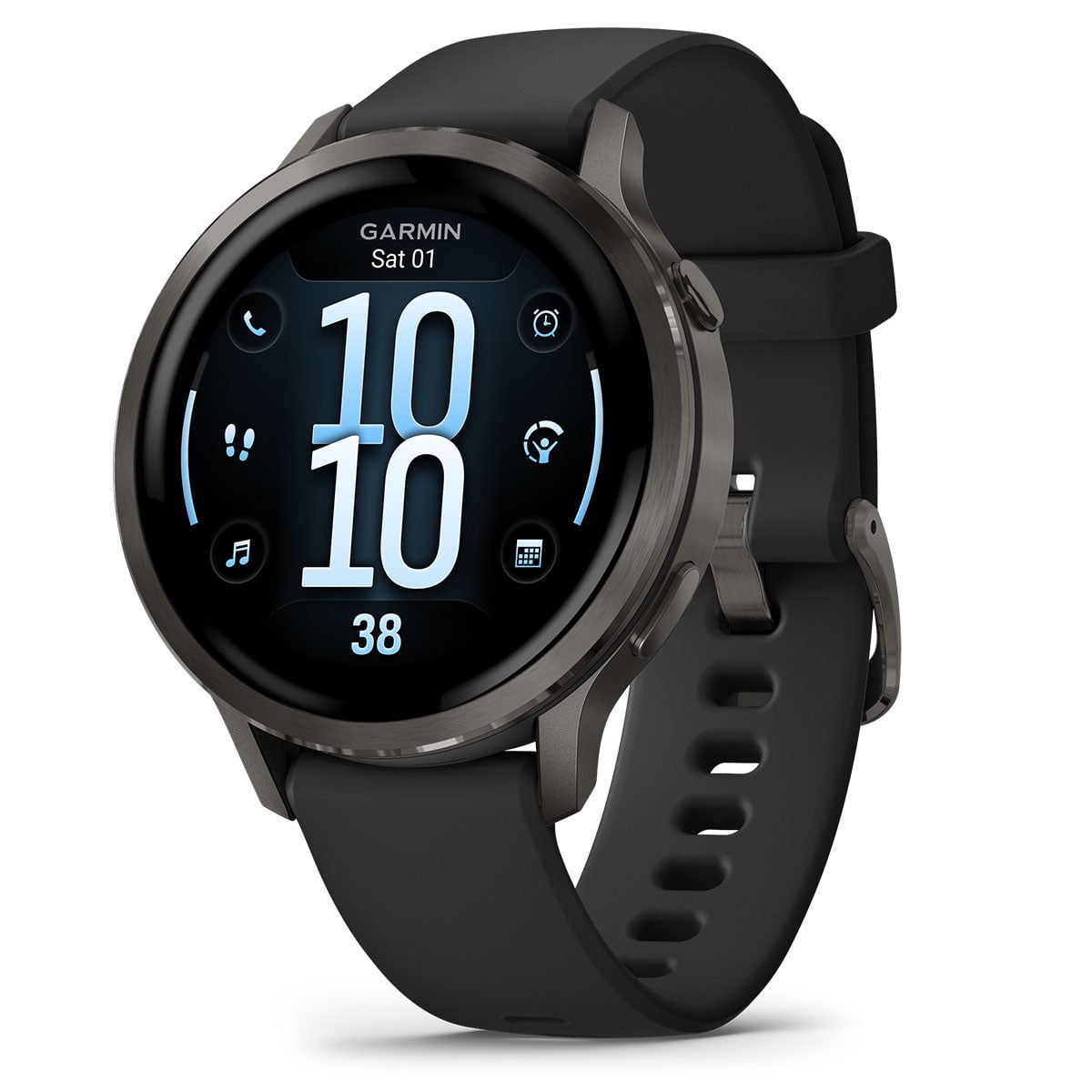 Garmin Venu 4 (Slate/Black, 41mm) Fitness GPS Smartwatch Bundle with PlayBetter Portable Charger & HD Screen Protectors