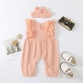 thumbnail image 3 of Alkepwun 0-24M Newborn Infant Girls Romper Soft Breathable Sleeveless Lace Bow One-Pieces Bodysuits Summer Outfits Baby Girl Clothes Jumpsuit with Headband, 3 of 7