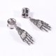 thumbnail image 2 of Pendiente con colgante de personalidad de doble cuerno hueco, joyería Piercing de expansión (6mm, 2 of 3
