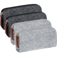 thumbnail image 5 of Estuche de fieltro para lápices, bolsa de papelería para estudiantes de gran capacidad, caja de papelería sencilla, estuche plano para lápices, 5 of 5