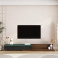 thumbnail image 6 of Spaco Modern Wood TV Stand with LED Lighting, Media Console with Closed & Open Storage for Bedroom & Living Room, Black, 6 of 6