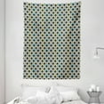 thumbnail image 1 of Modern Tapestry, Vintage Kitsch Forms with New Fashion Minimalist Touch in Cold Tones Print, Wall Hanging for Bedroom Living Room Dorm Decor, 60W X 80L Inches, Yellow Grey Sky Blue, by Ambesonne, 1 of 2