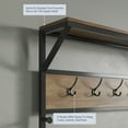 thumbnail image 3 of BELLEZE Lexie Entryway Hall Tree with Bench & Hooks, Rustic Oak, 39x15.75x70", Metal/Wood, 36.3 lbs, 3 of 7