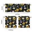 thumbnail image 6 of Country Farmhouse Curtains 24" Short - 3 Panel Bohemian Floral Set with Vintage Botanical Print, Rod Pocket, 6 of 6