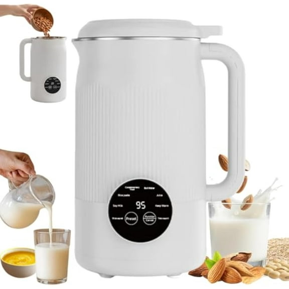 The 8-in-1 Multifunction Nut Milk & Juice Maker, Nut Milk Maker for 40 oz Homemade Plant-Based Milk, Oat, Soy, Delay Start, Self-Cleaning, Automatic Nutmilk Maker Machine