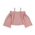 thumbnail image 1 of bar III Womens Textured Off the Shoulder Blouse, Pink, Small, 1 of 2