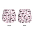 thumbnail image 5 of Lsque Pineapple Flamingo Printed Women's Running Shorts with Liner Pockets,Elastic Quick Dry Workout Athletic Gym Yoga Shorts,Womens High Waist Shorts-X-Large, 5 of 9