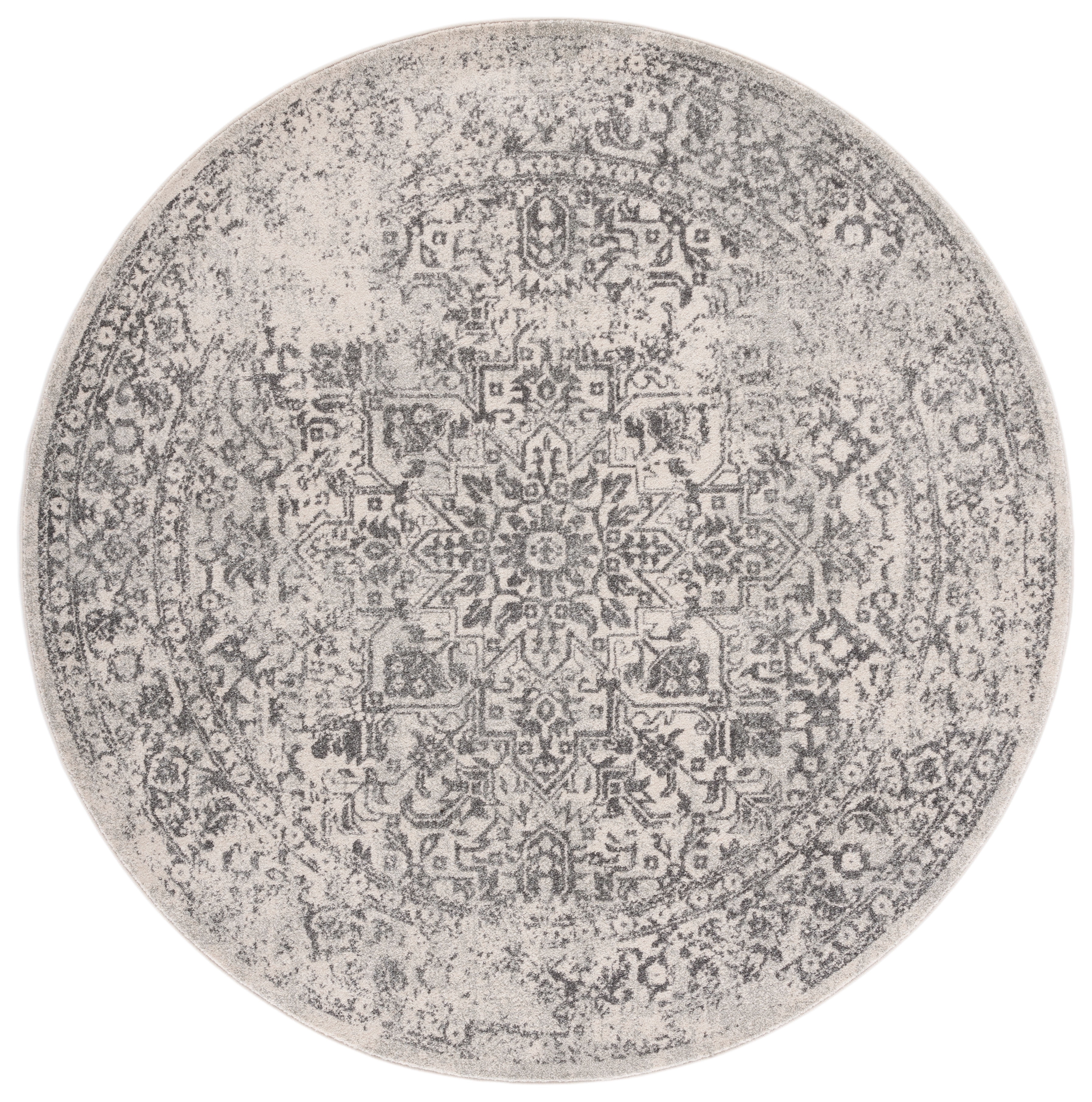 Safavieh Evoke Trena Floral Area Rug, Ivory/Gray, 9' x 9' Round