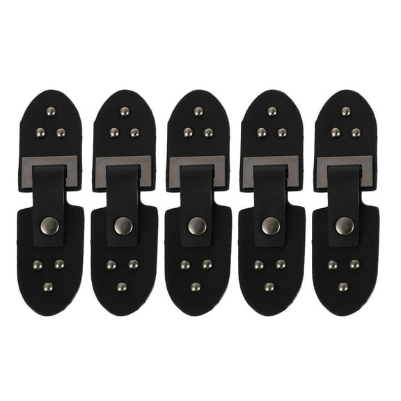 WRITWAA 5Pairs PU Toggle Buckles Black Coat Replacement Buttons for Sewing