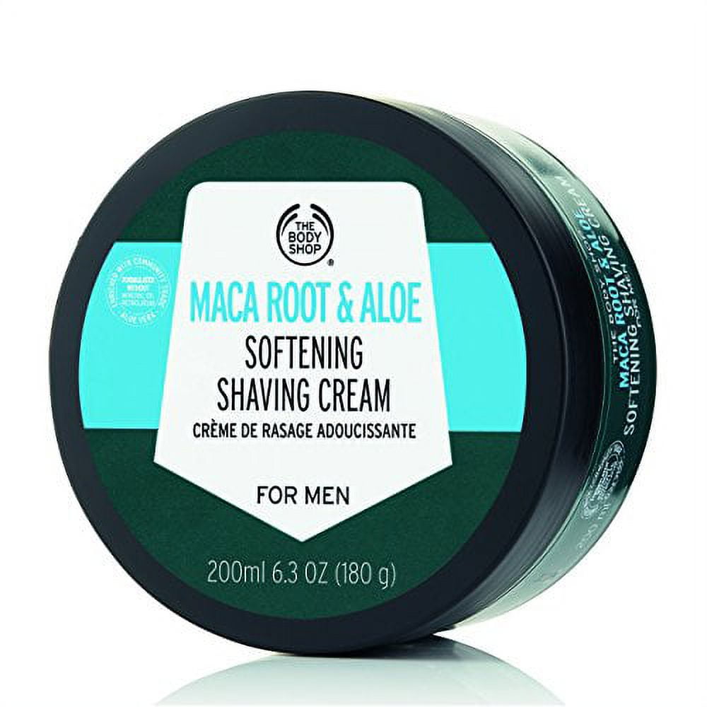 The Body Shop Maca Root & Aloe Men's Shaving Cream, Aloe Vera, 6.3 Fl Oz