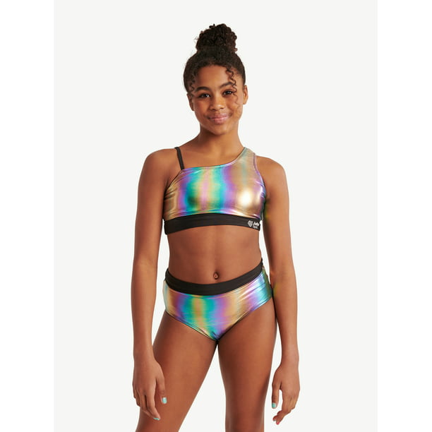 Bred vifte spor Et bestemt Justice Girls Sport Shine Bikini Swimsuit, Sizes 5-18 - Walmart.com
